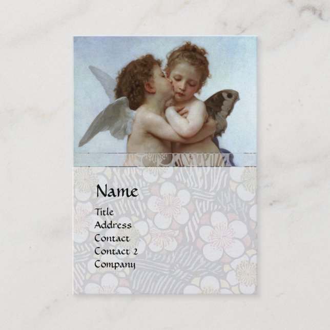 Carte De Visite Cupidé & Psyché comme Enfants MONOGRAM Sapphire Go (Devant)