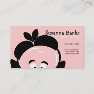 Carte de visite curieux de babysitter de bébé