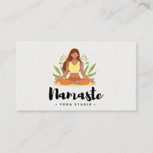 Carte De Visite Cursive Namaste Illustration de la méditation d'