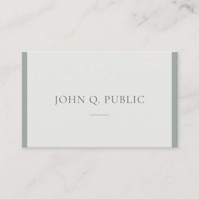 Carte De Visite Custo, Moderne Professionnel Simple Design Modèle (Devant)