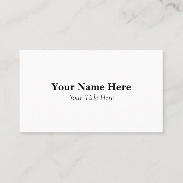 Carte De Visite Custom Business Card (Devant)
