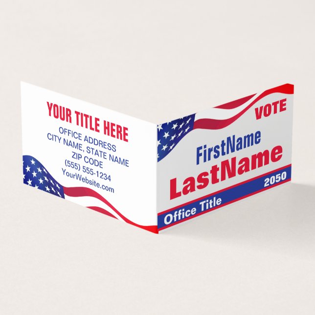 Carte De Visite Custom Campaign Template Business Card (Extérieur)