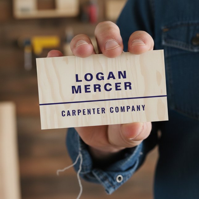 Carte De Visite Custom Carpentry & Construction Contractor (Créateur téléchargé)