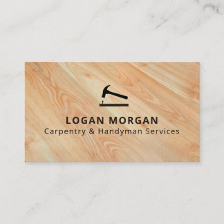 Carte De Visite Custom Carpentry Handyman Wood Tools Modern