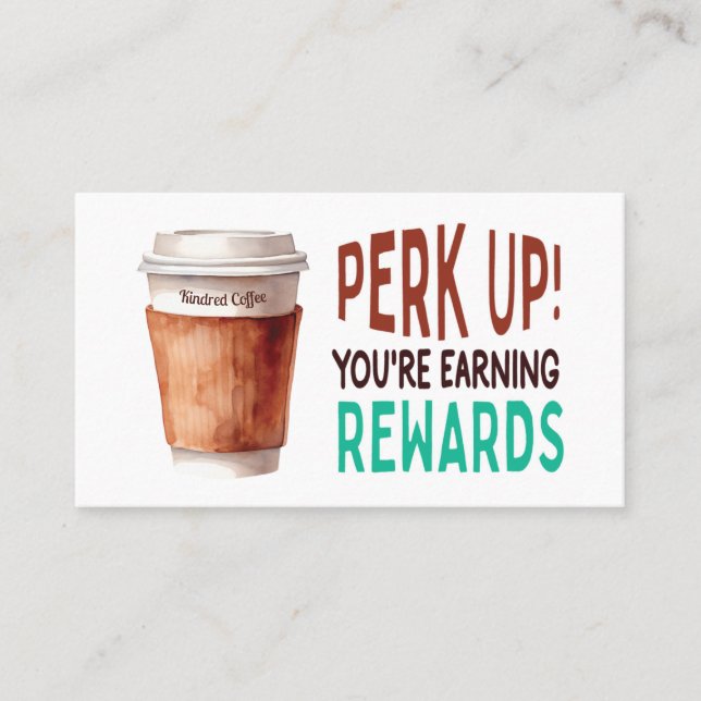 Carte De Visite Custom Coffee Cafe Loyalty (Devant)