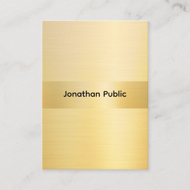 Carte De Visite Custom Elegant Gold Look Template Professional (Devant)