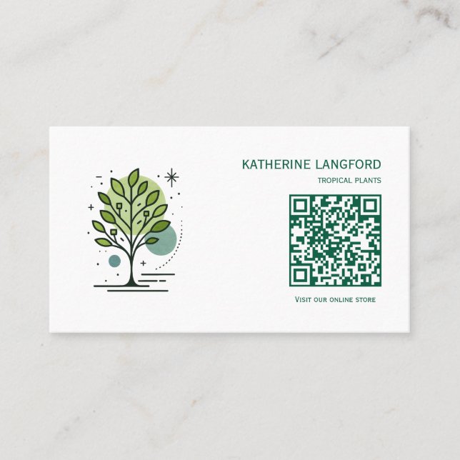 Carte De Visite Custom Greenleaf Nursery Branding  (Devant)