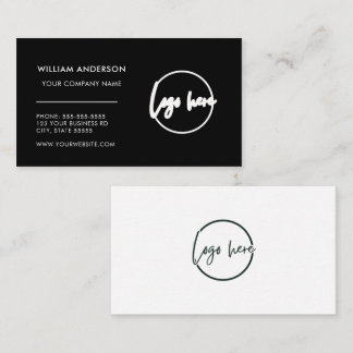 Carte De Visite Custom logo modern minimalist white or any color  
