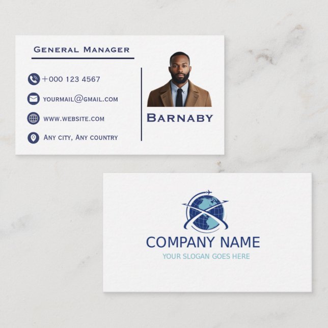 Carte De Visite Custom Logo Professional Business Card Corporate (Devant / Derrière)