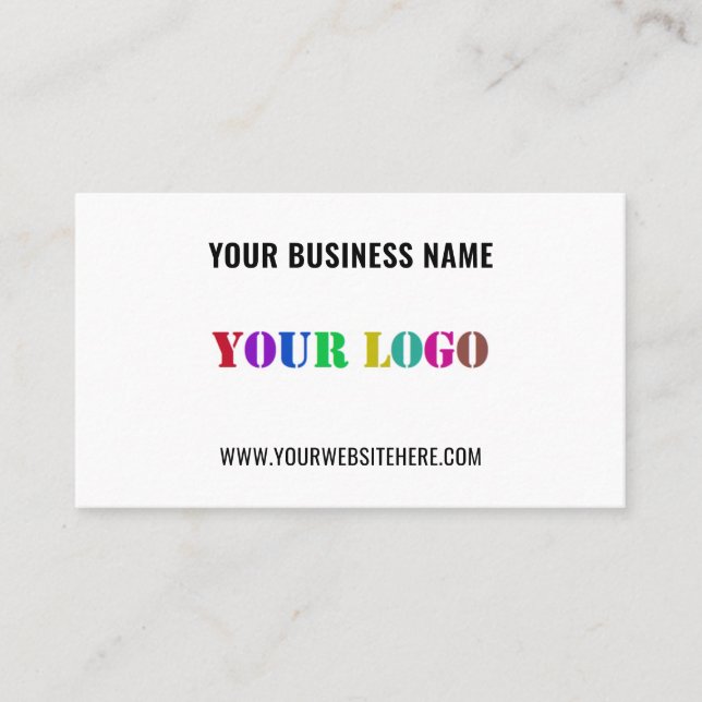 Carte De Visite Custom Logo Text Promotional Business Card Example (Devant)