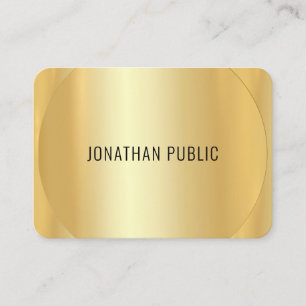 Carte De Visite Custom Luxury Faux Gold Modern Élégant Modèle