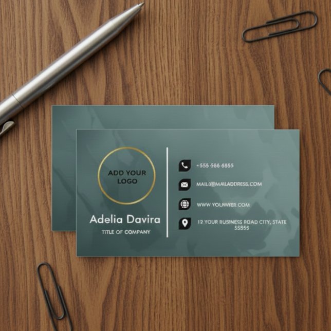Carte De Visite Custom Minimalist Logo for Business Logo Design (Créateur téléchargé)