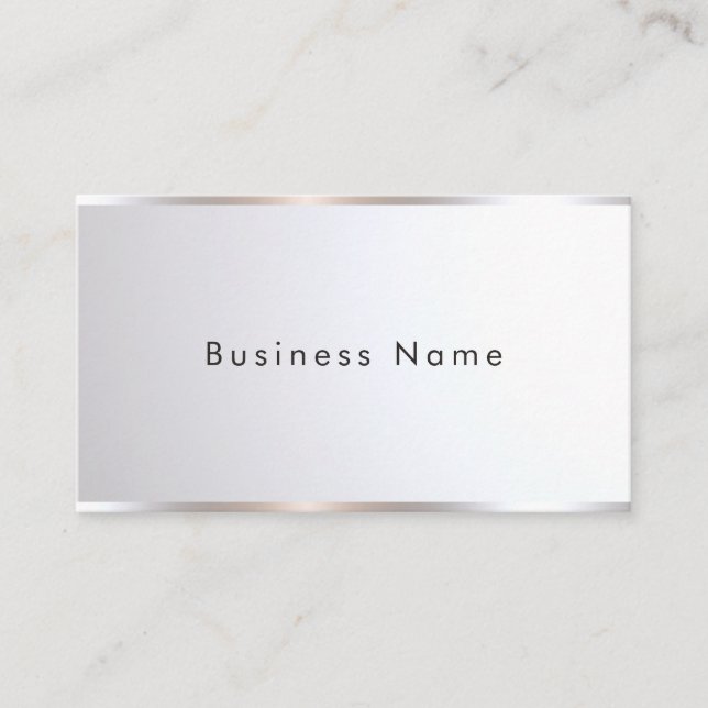Carte De Visite Custom Modern Elegant Professional Template Silver (Devant)