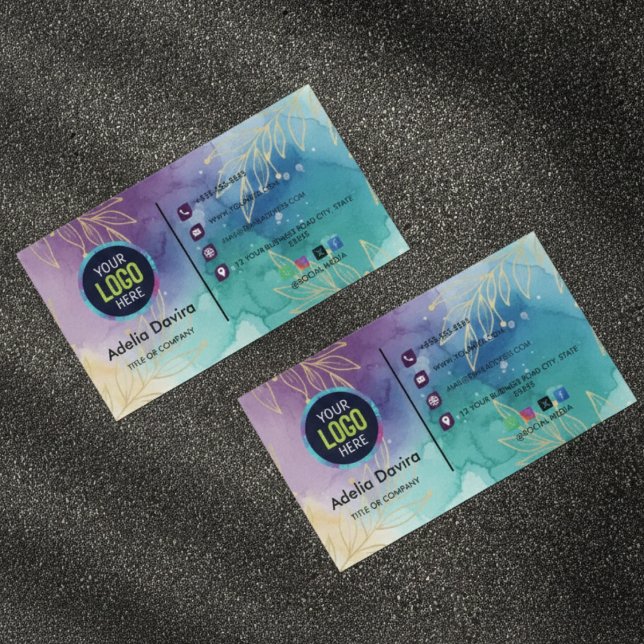 Carte De Visite Custom Modern Minimalist Logo for Social Media &  (Créateur téléchargé)