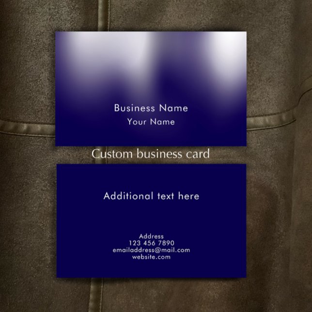 Carte De Visite Custom Modern Stylish Blue Personalized (Customize this modern blue and white business card. Add your own words. Unique original design.
)