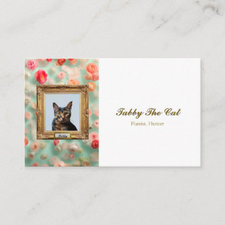 Carte De Visite Custom Pet Portrait Business Card – Cat in a Frame