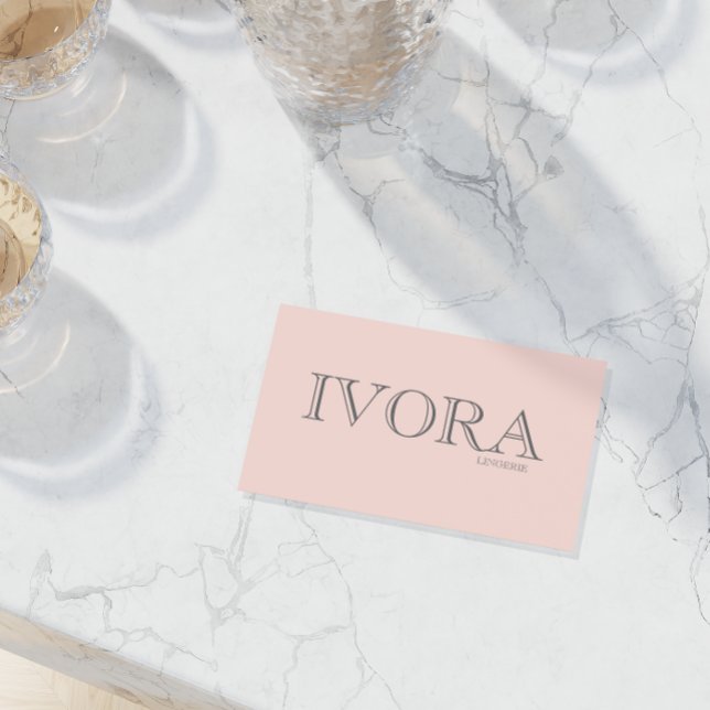 Carte De Visite Custom Pink Allure Chic Feminine Branding Style (Créateur téléchargé)