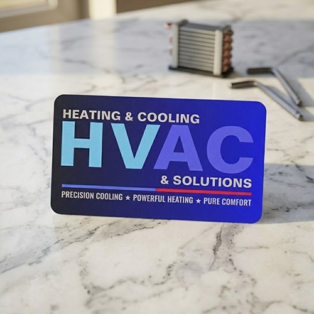 Carte De Visite Custom Professional Modern HVAC Services (best hvac business cards)