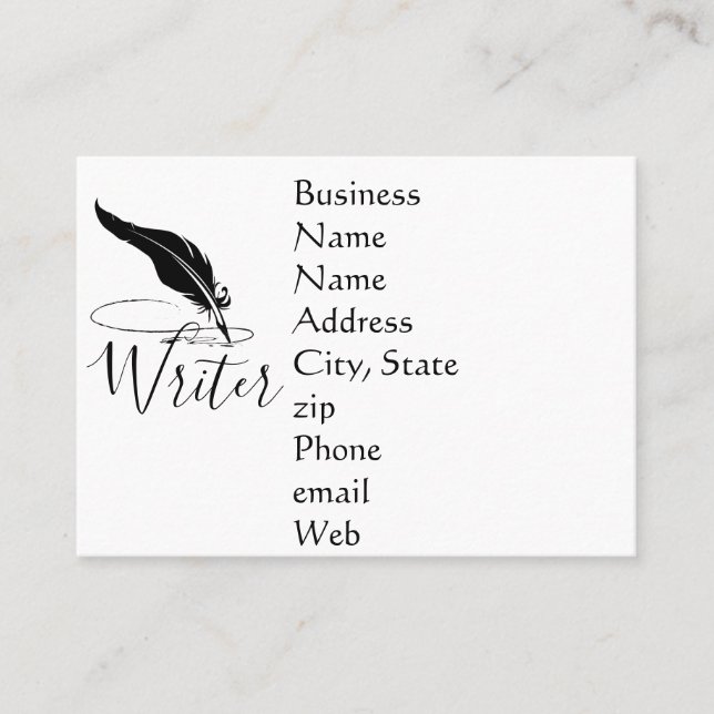 Carte De Visite Custom quill (Devant)
