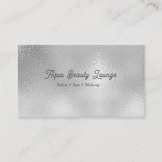 Carte De Visite Custom Silver Salon | Beauty Spa