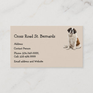 Carte De Visite Custom St Bernard Chien Animaux Animaux de chien L