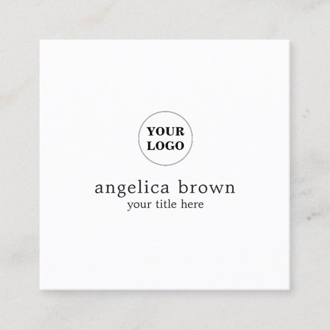 Carte de visite customisé par minimaliste (Devant)