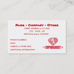 Carte De Visite Customiser L'Amour Cupidé