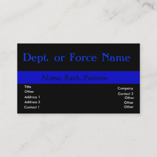 Carte De Visite Customisez ce ThinBlueLine