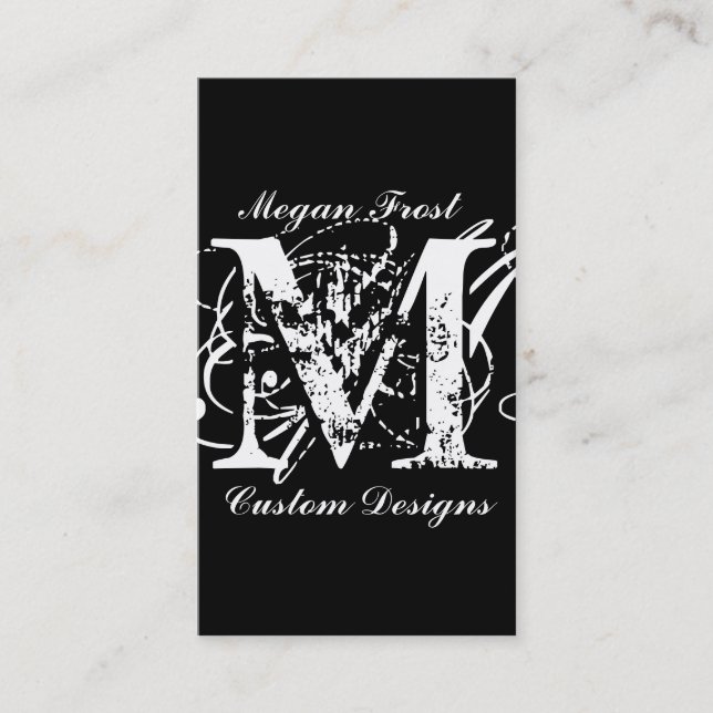 Carte De Visite customisez votre monogramme (Devant)