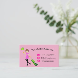 Carte De Visite "Customizable Business Card - Pure Shine Cleaning"