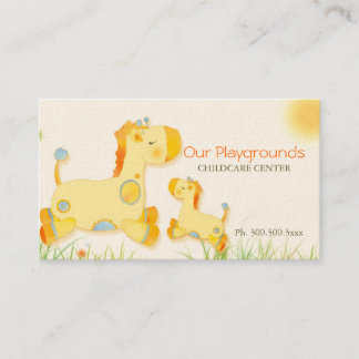 Carte De Visite Cute Baby Giraffes Garderie garderie
