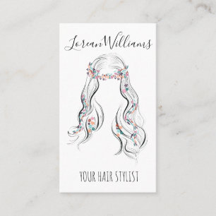 Carte De Visite Cute Boho coiffeuse Mariage coiffeuse Styliste Flo
