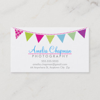 Carte De Visite CUTE BRIGHT BUNING audacieux parti rose chaux bleu