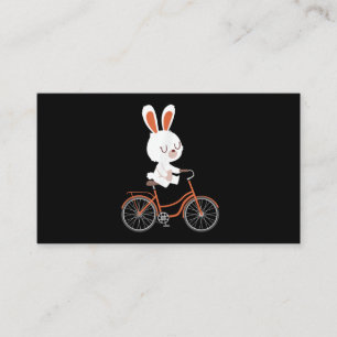 Carte De Visite Cute Bunny On Bike Rabbit Cycling Bicycle Bunny