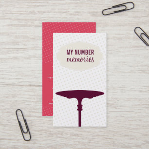 Carte De Visite CUTE CAKE STAND polka dot melon ivoire moderne