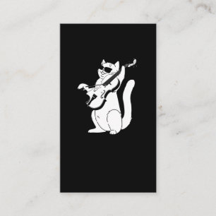 Carte De Visite Cute Chat jouant Violon String Musicien d'instrume