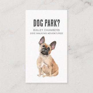 Carte De Visite Cute Dog Walker French Bulldog Pet Care