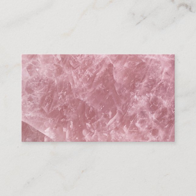Carte De Visite Cute Elegant Bébé tendance rose Quartz Rose Crysta (Devant)