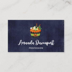 Carte De Visite Cute et Déplaisante Halloween Cupcake avec un Big