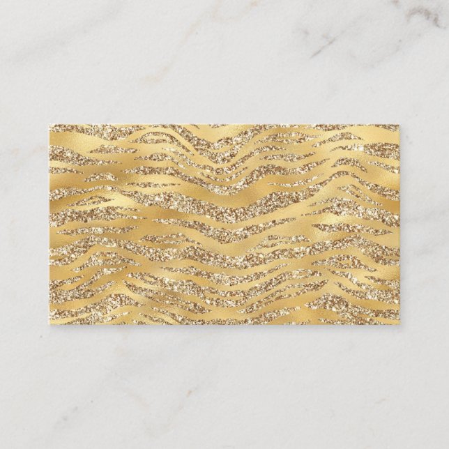 Carte De Visite Cute Gold Tiger Skin Imprimer Motif Amoureux des a (Devant)