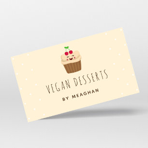 Carte De Visite Cute Kawaii Cupcake Vegan Dessert Boulangerie de g