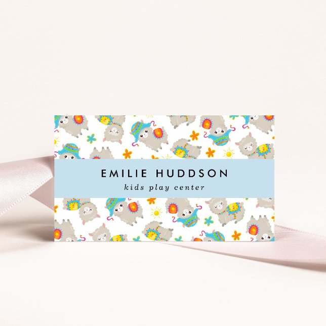 Carte De Visite Cute Llamas, Centre de jeux pour enfants, Centre d (Créateur téléchargé)