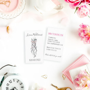 Carte De Visite Cute Pastel Bride Wavy Coiffeuse Salon de coiffure