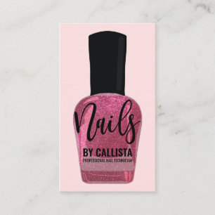 Carte De Visite Cute Rose Parties scintillant Clou Polonais Techni