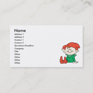 Carte De Visite Cute Santa Elf Helper