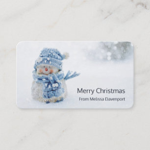Carte De Visite Cute Snowman au photographe de Christmas