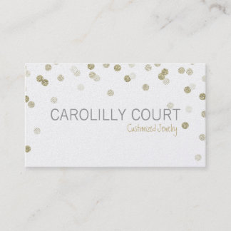 Carte De Visite CUTE SPARKLY chic confetti parties scintillant or
