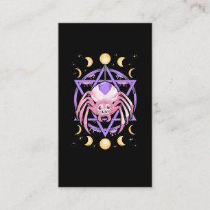 Carte De Visite Cute Spider Satan Moon Pastel Goth Kawaii