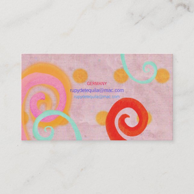Carte de visite Cute Swirls (Devant)