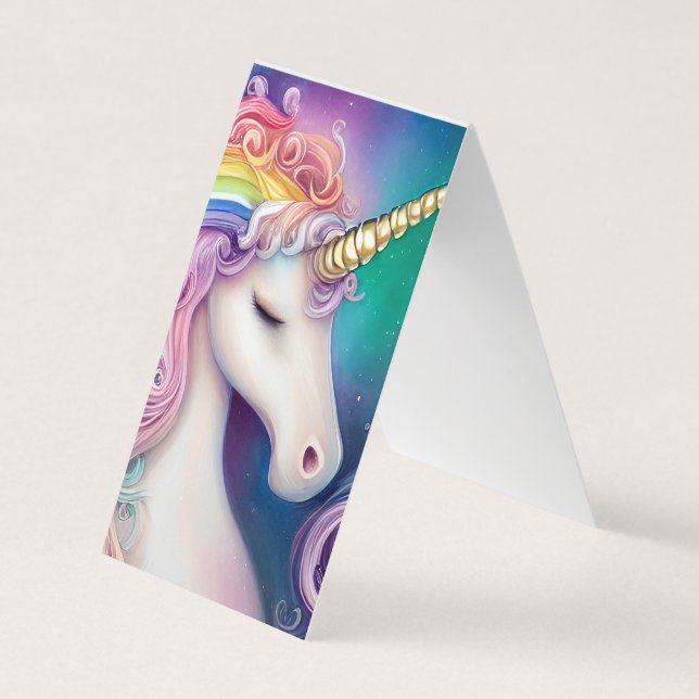 Carte De Visite Cute Unicorn (Devant)